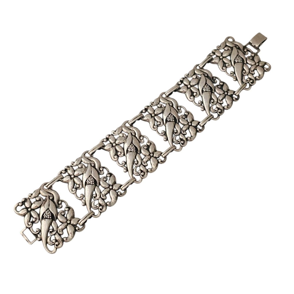 Vintage DANECRAFT Classic Danish Modern Bracelet Sterling 925 Panel